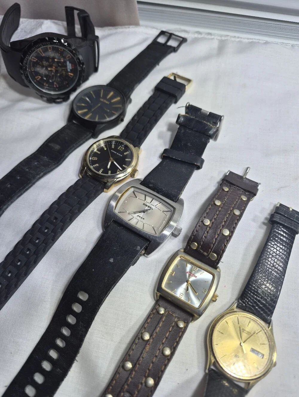 Vintage & Modern Men's & Women's Watch Lot - Diesel Seiko Anne Klein 6pc